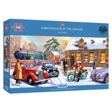 Gibsons 636 Piece Jigsaw Puzzle - Christmas Eve At The Station