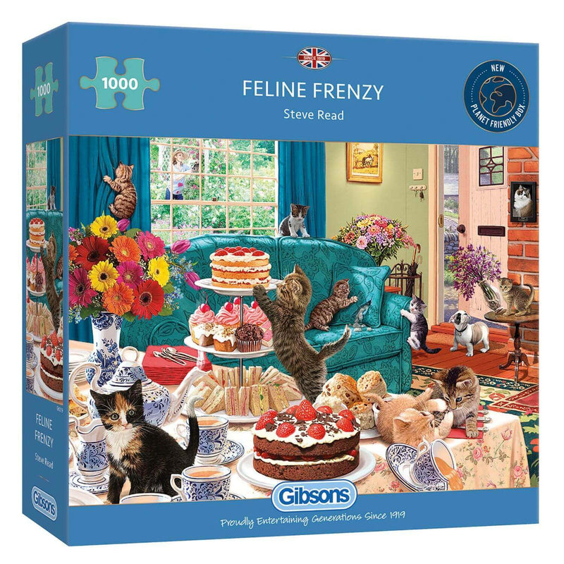 Gibsons 1000 Piece Jigsaw Puzzle - Feline Frenzy