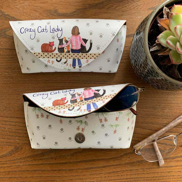 Alex Clark Spectacle Case - Crazy Cat Lady - Potters Cookshop