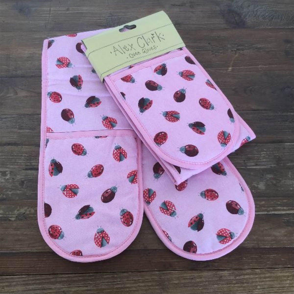 Alex Clark Cotton Double Oven Glove - Ladybirds - Potters Cookshop