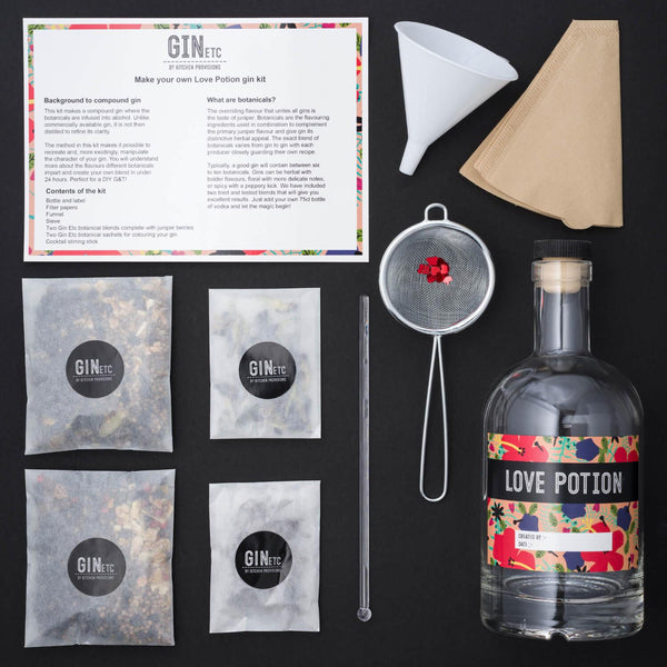 Gin Makers Kit Blended Gin Kit - The Love Potion - Potters Cookshop