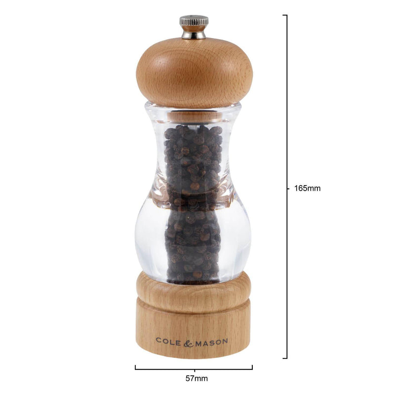 Cole & Mason Beech & Acrylic Beech Mill Set - Potters Cookshop