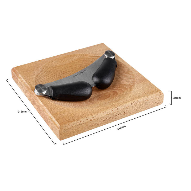 Cole & Mason Hachoir & Contoured Beech Board