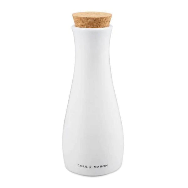 Cole & Mason Ceramic Vinegar Pourer with Cork Lid - White