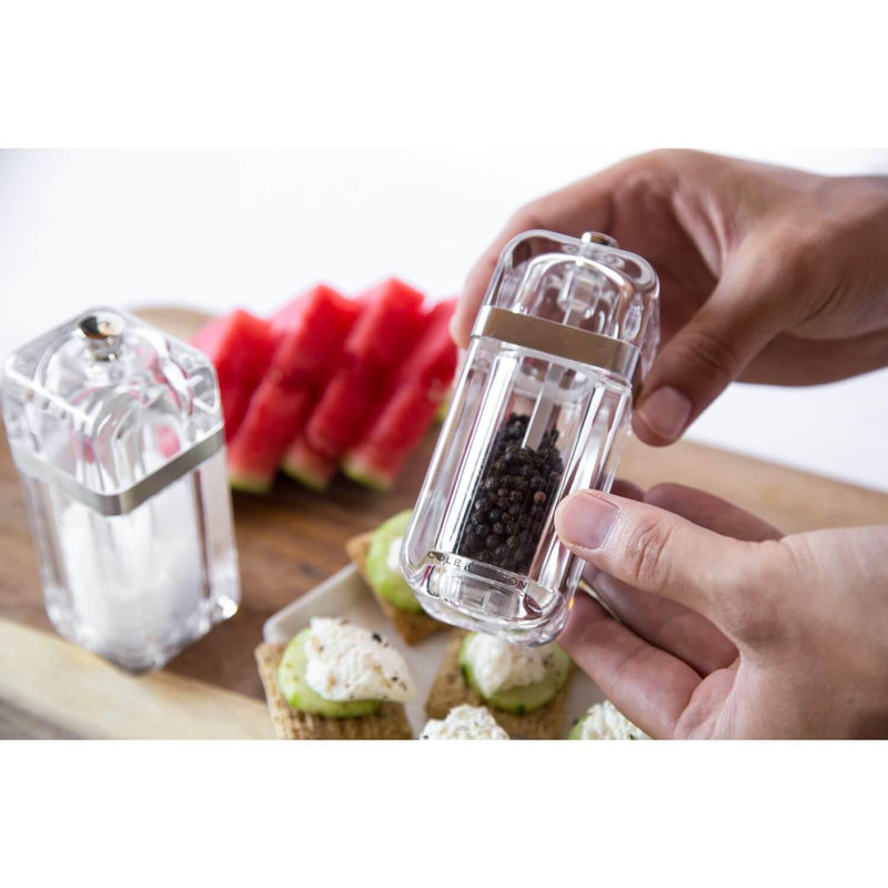Cole & Mason Kempton Salt & Pepper Mill Set - Clear - Potters Cookshop