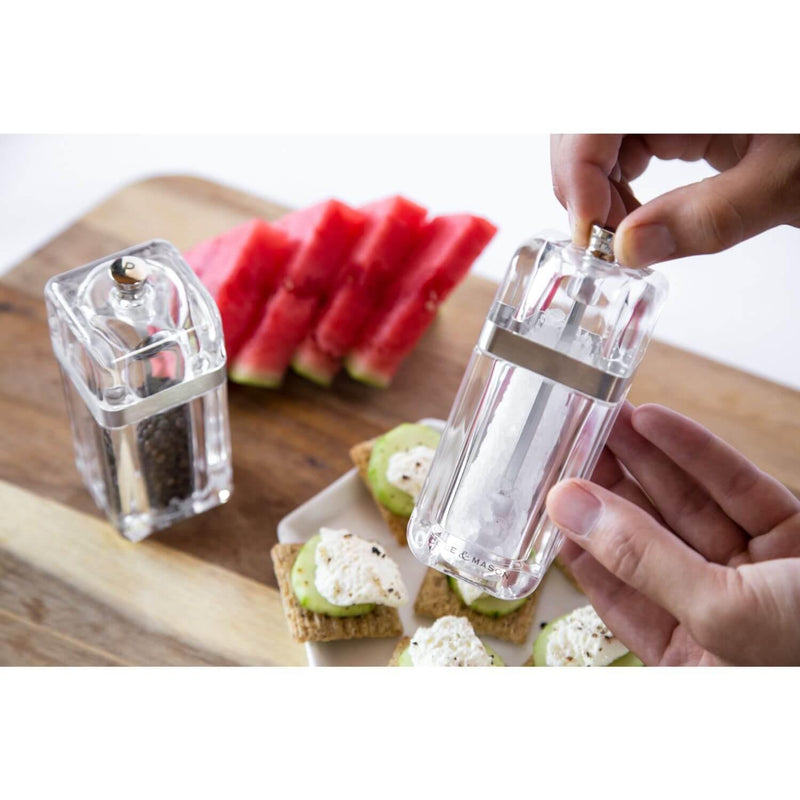 Cole & Mason Kempton Salt & Pepper Mill Set - Clear - Potters Cookshop