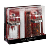 Cole & Mason Kempton Salt & Pepper Mill Set - Clear - Potters Cookshop