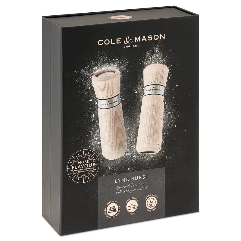 Cole & Mason Lyndhurst Nordic White Ash Salt & Pepper Mill Set