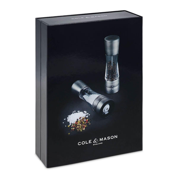 Cole & Mason Derwent Salt & Pepper Mill Set - Titanium - Potters Cookshop