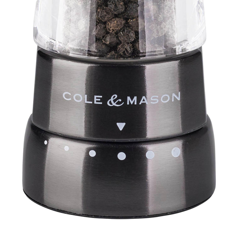 Cole & Mason Derwent Gourmet Precision Mill Set - Gun Metal - Potters Cookshop