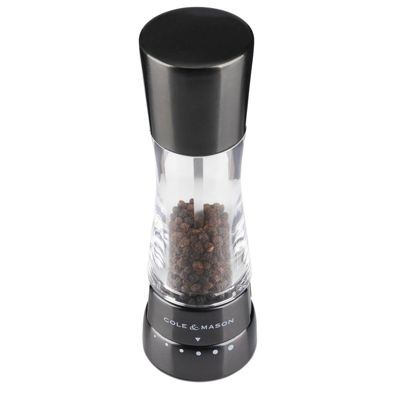 Cole & Mason Derwent Gourmet Precision Mill Set - Gun Metal - Potters Cookshop