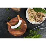 Cole & Mason Ashden Mezzaluna Acacia Chopping Board - Potters Cookshop