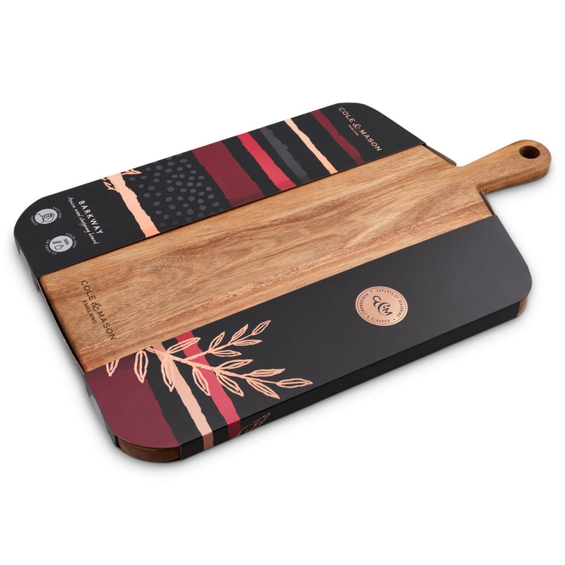 Cole & Mason Barkway Acacia Wood Cutting Board with Handle - Large