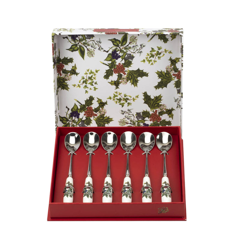 Portmeirion The Holly & The Ivy Christmas Tea Spoons - Set of 6