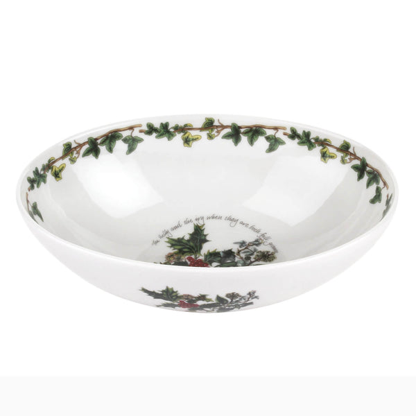 Portmeirion The Holly & The Ivy Christmas Oval Bowl - 22cm