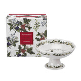 Portmeirion The Holly & The Ivy Christmas Footed Scalloped Dish - 14cm