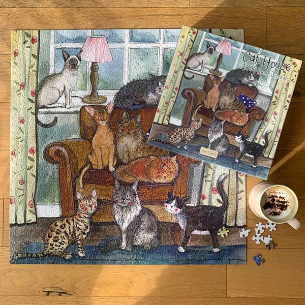 Alex Clark 1000 Piece Jigsaw Puzzle - Cat House - Potters Cookshop