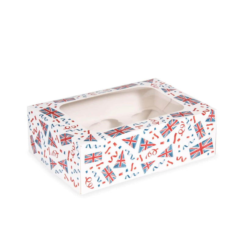 Creative Party 6 Cupcake Box - Union Jack - Potters Cookshop