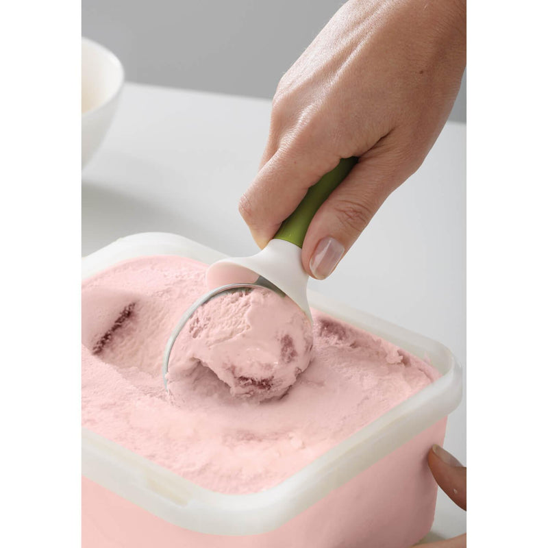 Joseph Joseph Green & White Dimple Ice Cream Scoop - Potters Cookshop