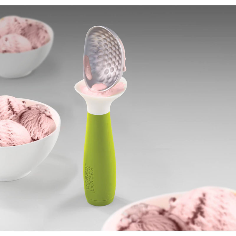 Joseph Joseph Green & White Dimple Ice Cream Scoop - Potters Cookshop