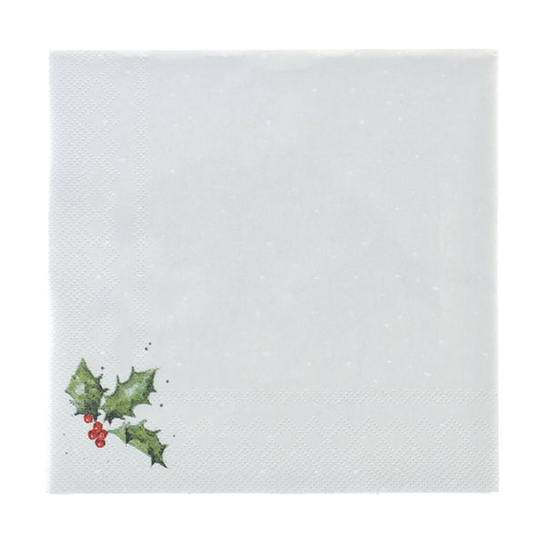 Wrendale Designs by Hannah Dale Christmas Lunch Napkins - Snuggled Together - Robins