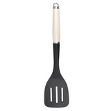 KitchenAid Plastic Slotted Turner - Almond Cream - Potters Cookshop