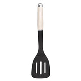 KitchenAid Plastic Slotted Turner - Almond Cream - Potters Cookshop