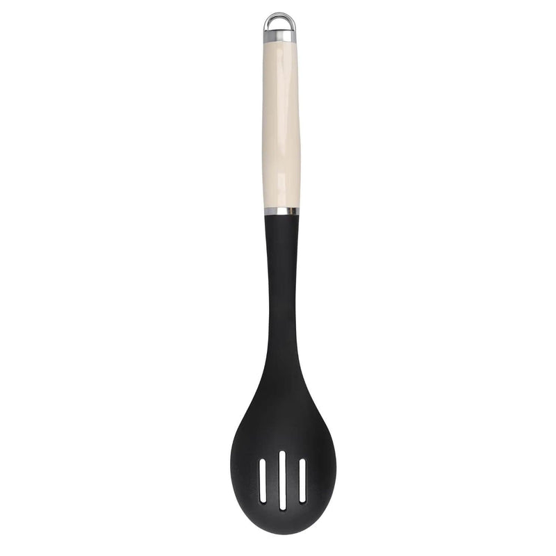 KitchenAid Plastic Slotted Spoon - Almond Cream - Potters Cookshop