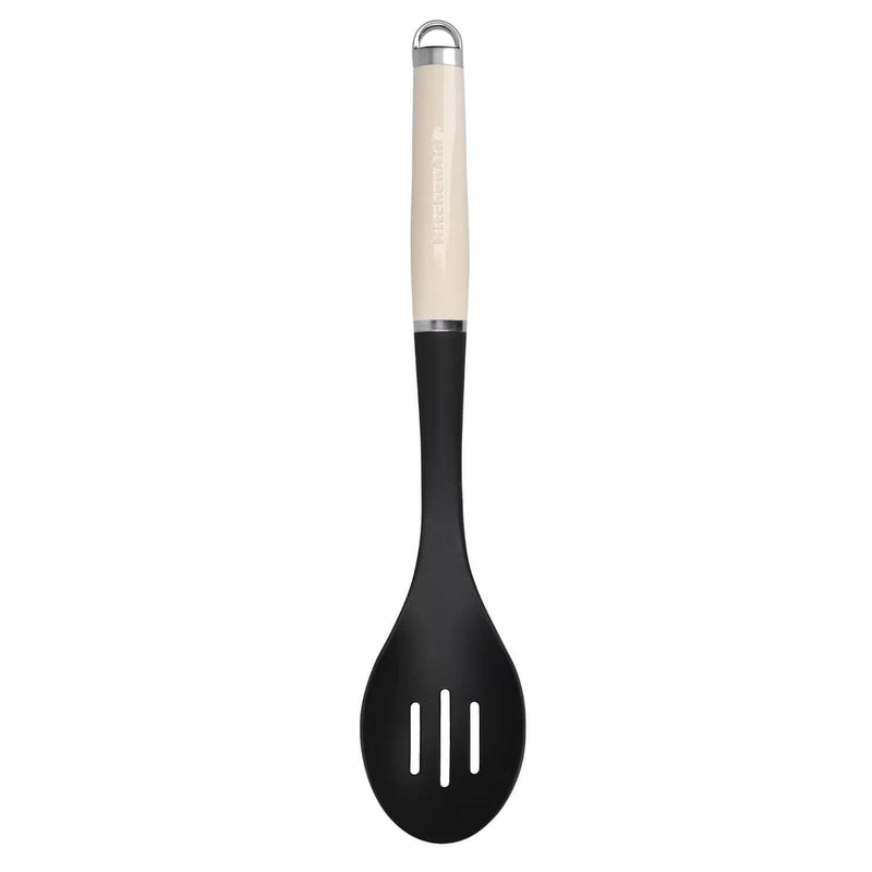 KitchenAid Plastic Slotted Spoon - Almond Cream - Potters Cookshop