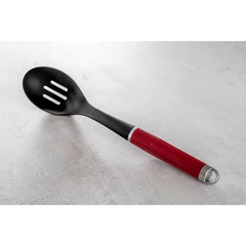 KitchenAid Plastic Slotted Spoon - Empire Red - Potters Cookshop