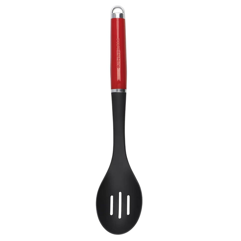 KitchenAid Plastic Slotted Spoon - Empire Red - Potters Cookshop