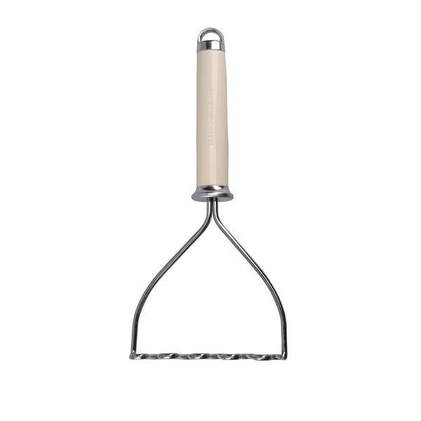 KitchenAid Stainless Steel Masher - Almond Cream - Potters Cookshop