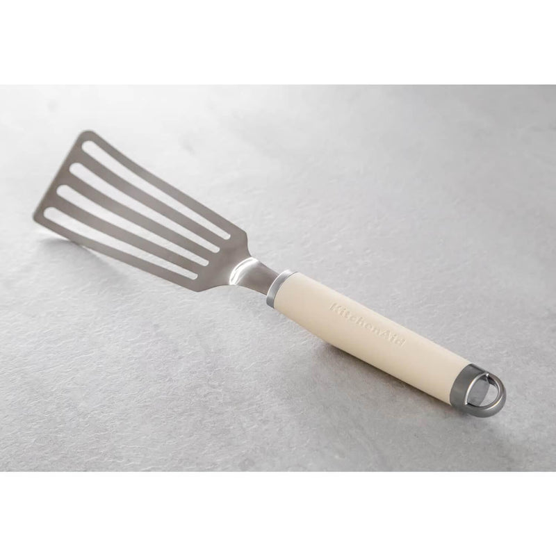 KitchenAid Stainless Steel Flex Turner - Almond Cream - Potters Cookshop