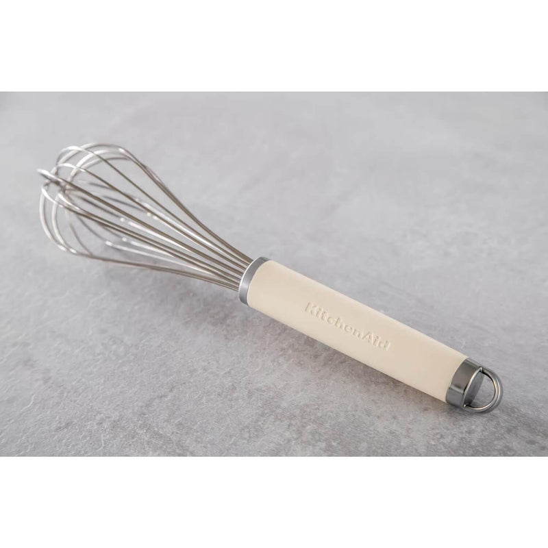 KitchenAid Stainless Steel Wire Whisk - Almond Cream - Potters Cookshop