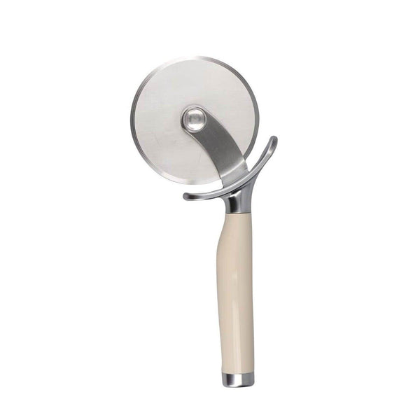 KitchenAid Stainless Steel Pizza Wheel - Almond Cream - Potters Cookshop