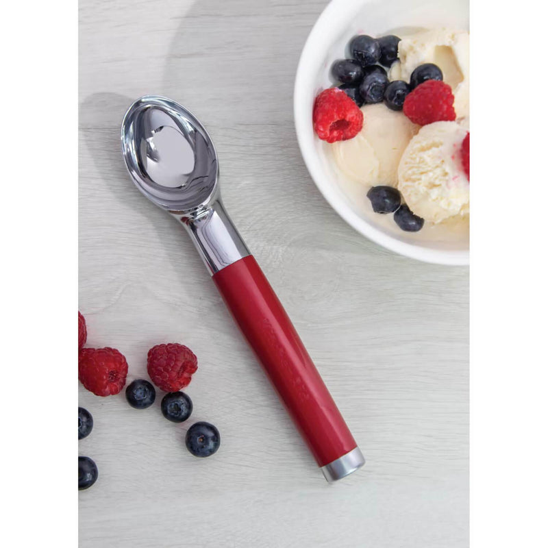 KitchenAid Stainless Steel Ice Cream Scoop - Empire Red - Potters Cookshop