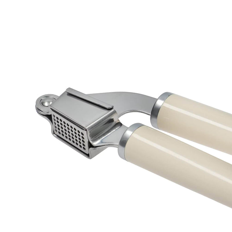 KitchenAid Stainless Steel Garlic Press - Almond Cream - Potters Cookshop