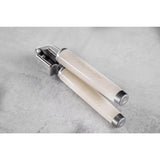 KitchenAid Stainless Steel Garlic Press - Almond Cream - Potters Cookshop