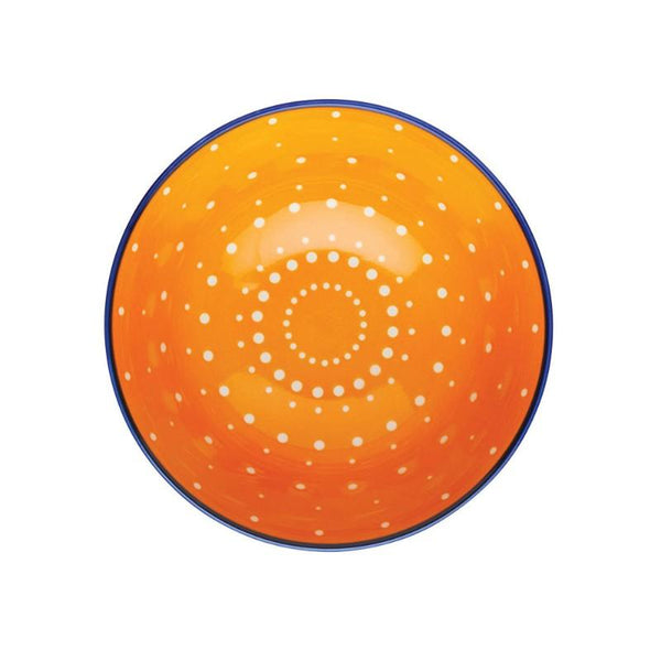 Kitchencraft Stoneware Bowl - Orange Spot - Potters Cookshop
