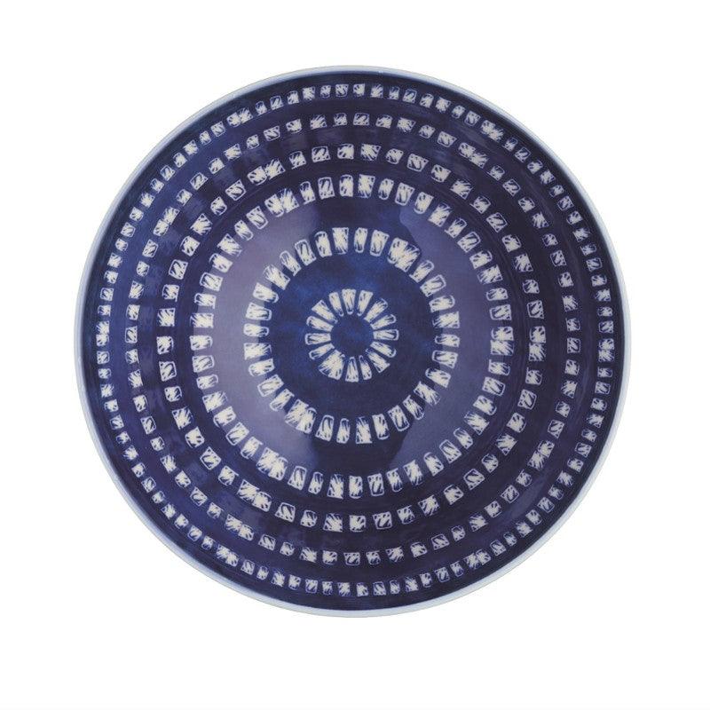 Kitchencraft Stoneware Bowl - Blue Tile - Potters Cookshop