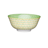 Kitchencraft Stoneware Bowl - Green Geometric - Potters Cookshop