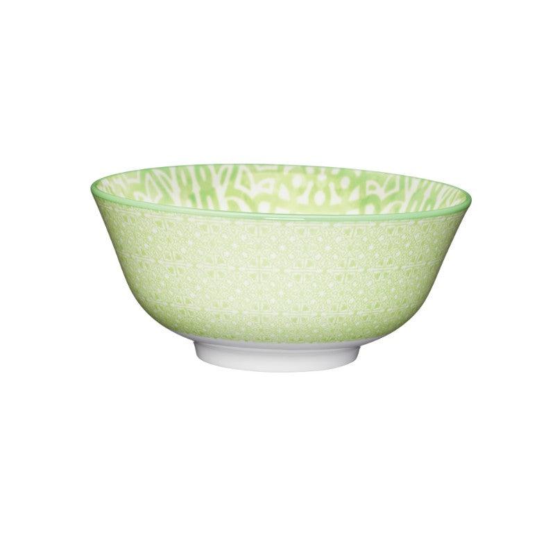 Kitchencraft Stoneware Bowl - Green Tile - Potters Cookshop