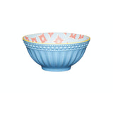 Kitchencraft Stoneware Bowl - Pale Blue Detailed - Potters Cookshop