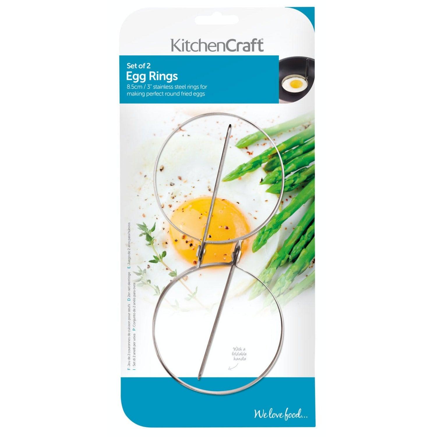 Buy KitchenCraft | Round Stainless Steel Egg Rings - Set of 2 – Potters ...