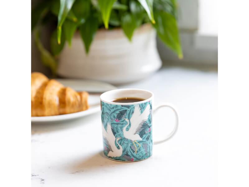 KitchenCraft Espresso Mug - Exotic Cranes - Potters Cookshop