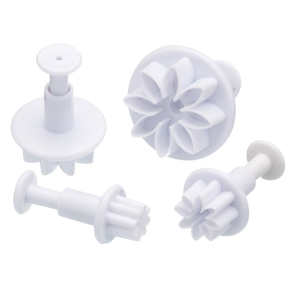 Sweetly Does It 4 Piece Fondant Plunger Cutter Set - Flower