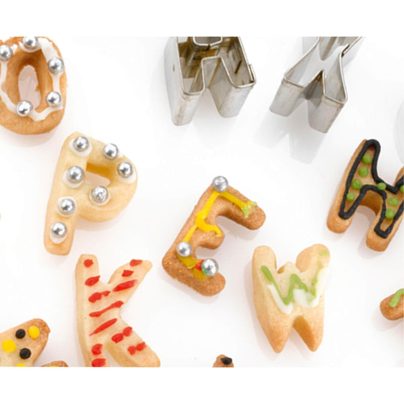 Let's Make 26 Alphabet Cookie Cutters With Storage Tin - Potters Cookshop
