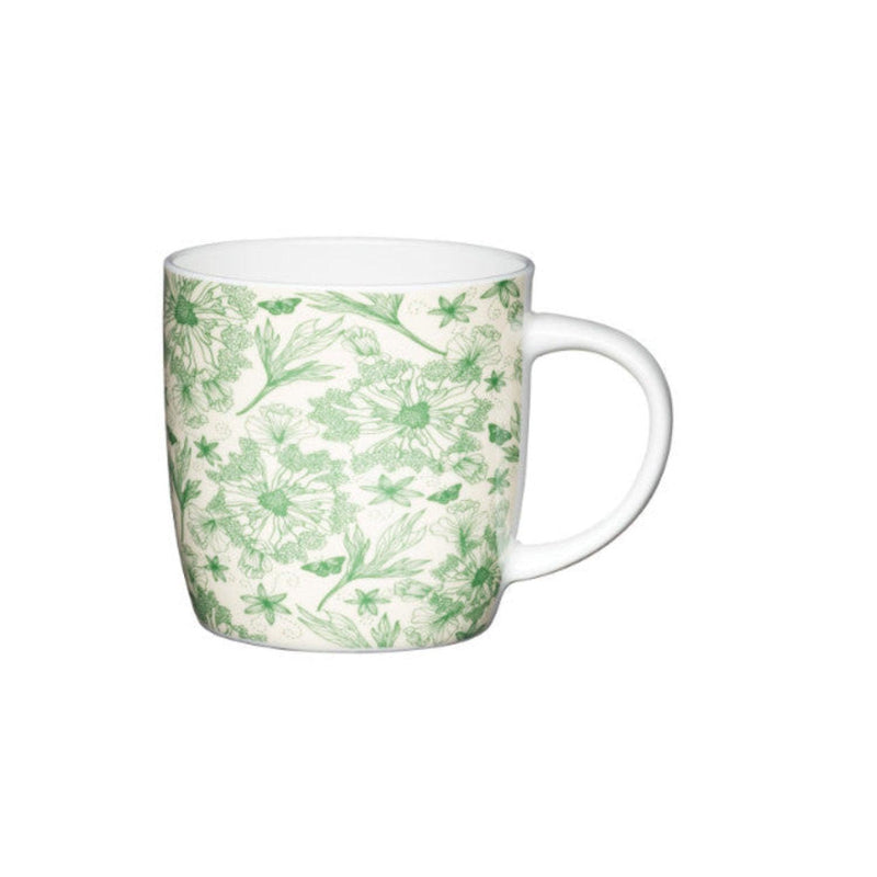 Kitchencraft 425ml Barrel Mug - Botanical Leaf - Potters Cookshop