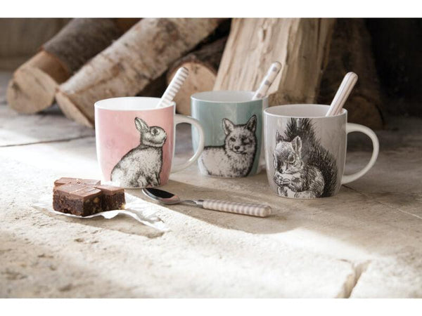 KitchenCraft 425ml Barrel Mug - Squirrel - Potters Cookshop