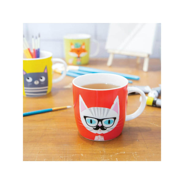 KitchenCraft 425ml Barrel Mug - Cat Specs - Potters Cookshop